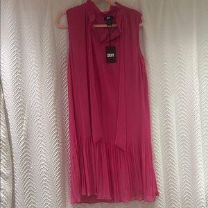 DKNY Vibrant Pink Midi Dress